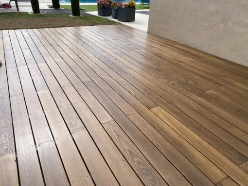 Terrasse en bois à cuzieu, Saint-Galmier, AUDOUARD Paysagiste