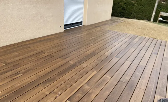 Terrasse en bois à cuzieu, Saint-Galmier, AUDOUARD Paysagiste